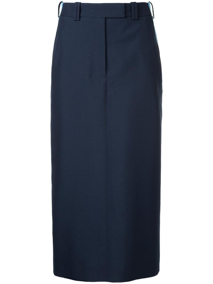 Calvin Klein 205w39nyc Panelled Straight Skirt - Blue
