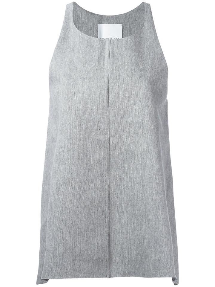 Charlie May Classic Tank Top, Women's, Size: 6, Grey, Cotton