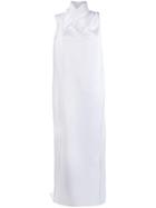 Gianluca Capannolo Knot Detail Evening Dress - White