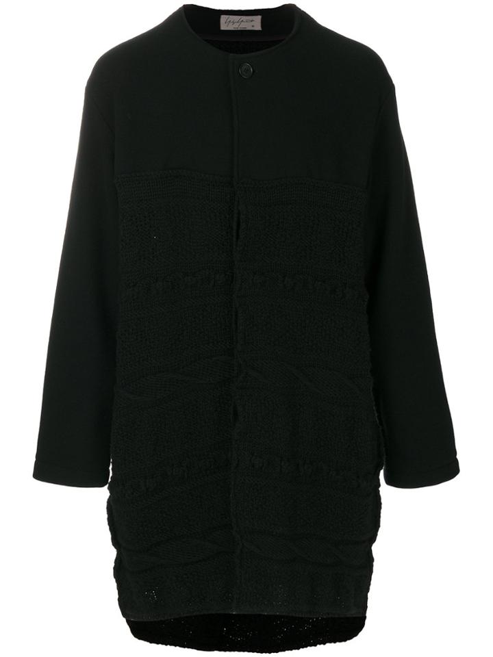 Yohji Yamamoto Pattern Knitted Cardi-coat - Black