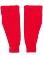 Raf Simons Fingerless Gloves - Red
