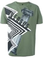 Versus Architecture Print T-shirt, Men's, Size: Large, Green, Cotton