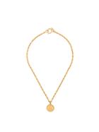 Chanel Vintage Logo Coin Necklace - Metallic