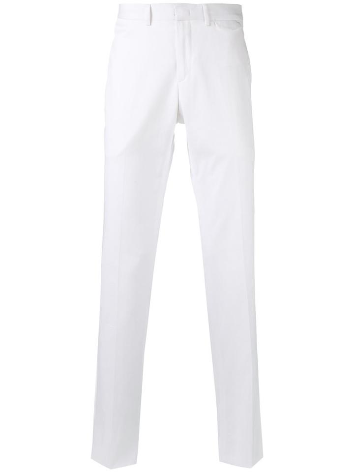 Z Zegna - Slim Fit Trousers - Men - Cotton/spandex/elastane - 46, White, Cotton/spandex/elastane