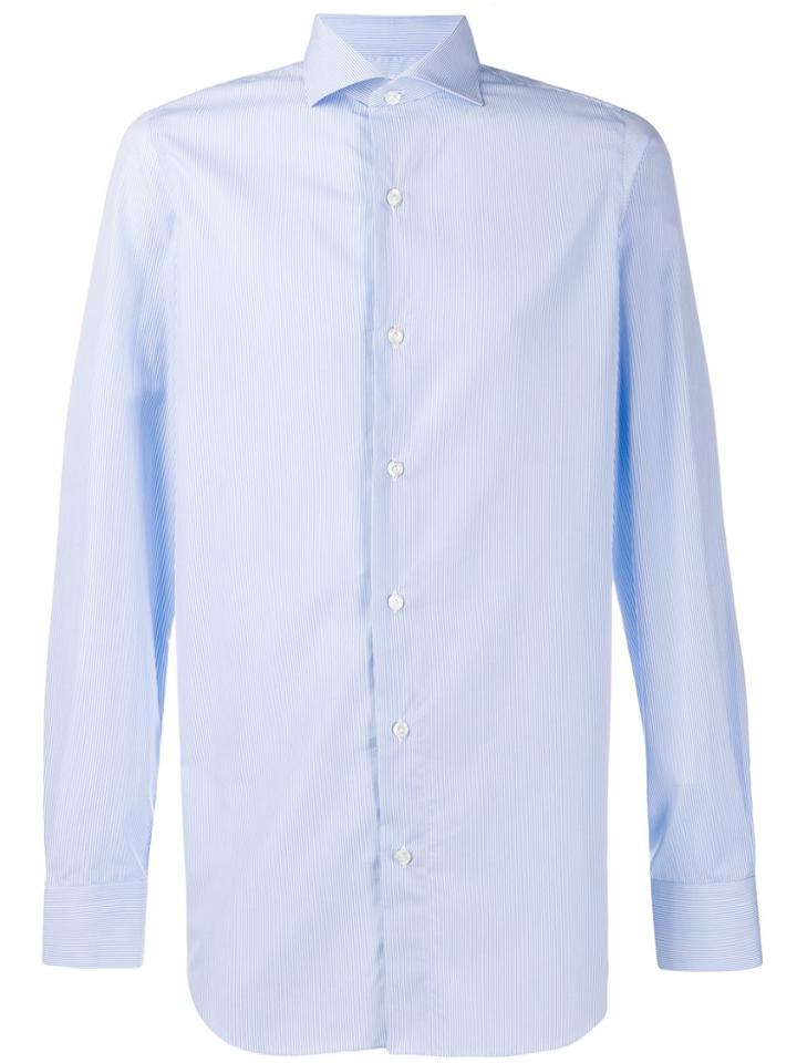 Finamore 1925 Napoli Button Down Shirt - Blue