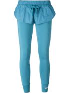 Adidas By Stella Mccartney Shorts Layer Leggings, Women's, Size: Large, Blue, Polyester/spandex/elastane/recycled Polyester