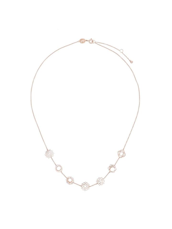 Tinyom Mandala Flower 18k Rose Gold Necklace - Metallic