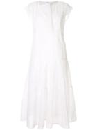 Jil Sander Sleeveless Poplin Midi Dress - White