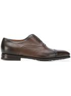 Santoni Tonal Lace Up Shoes - Brown