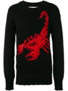 Off-white Scorpion Pattern Jumper, Men's, Size: Small, Black, Cotton/polyamide