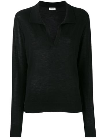 Toteme - Cashmere Collar Jumper - Women - Cashmere - L, Women's, Black, Cashmere
