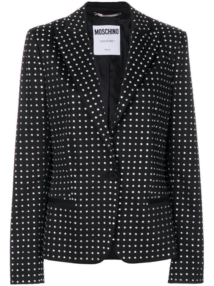 Moschino Micro Dotted Blazer - Black