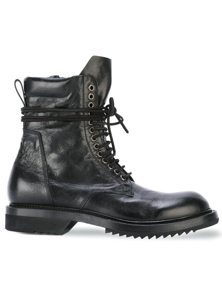 Rick Owens Low Army Boots - Black