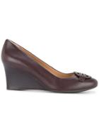 Tory Burch Plaque Detail Wedges - Brown