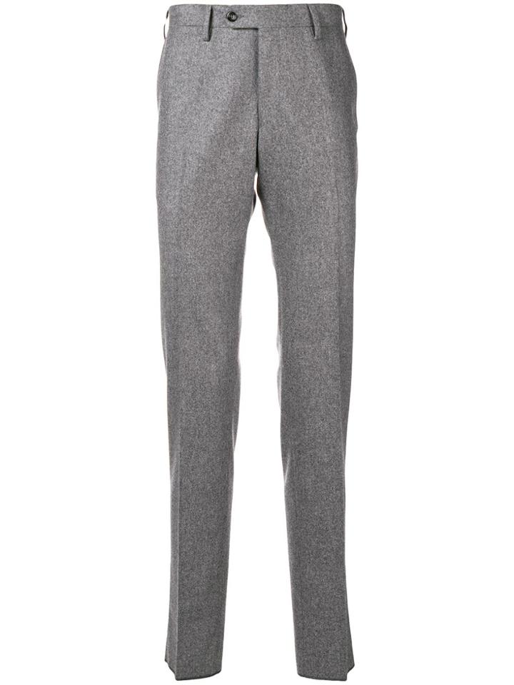 Barba Tailored Fitted Trousers - Grey