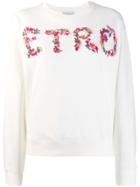 Etro Paisley Logo Print Sweatshirt - White