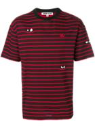 Mcq Alexander Mcqueen Striped Applique T-shirt - Brown
