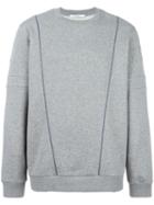 Givenchy Piped Trim Detail Sweatshirt, Men's, Size: Medium, Grey, Cotton/polyester