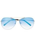 Linda Farrow Gallery Aviator Frame Sunglasses - Blue