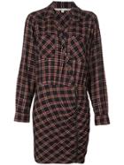 Veronica Beard Checked Shirt Dress - Blue