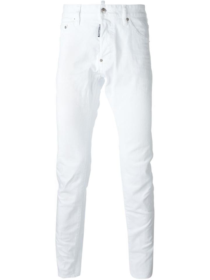 Dsquared2 Cool Guy Jeans, Men's, Size: 52, White, Cotton/spandex/elastane