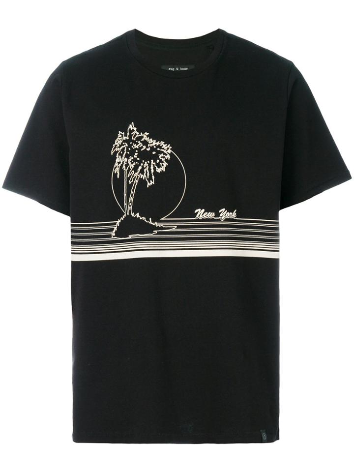 Rag & Bone Island Print T-shirt - Black