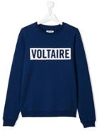 Zadig & Voltaire Kids Teen Logo Sweatshirt - Blue