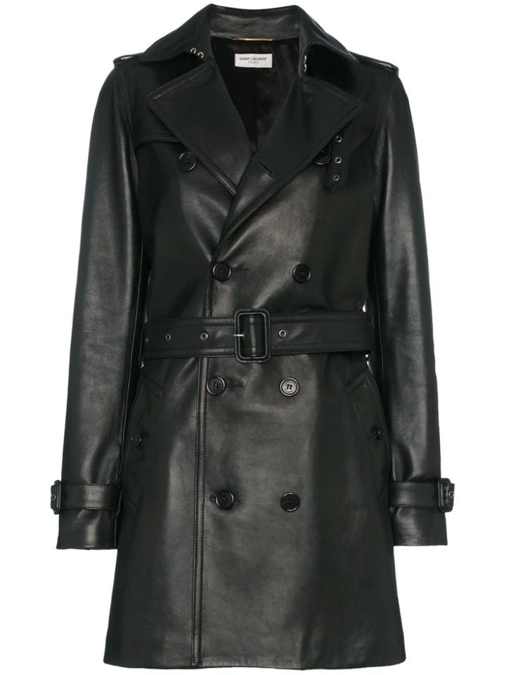Saint Laurent Slp Ls Coa Trnch Db Lthr Shrt - Unavailable