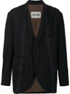 Ziggy Chen Striped Blazer, Men's, Size: 44, Blue, Cotton/nylon/wool