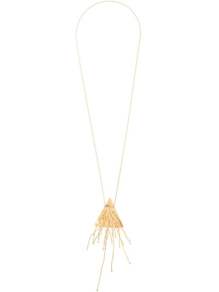 Jil Sander Triangular Pendant Necklace - Gold