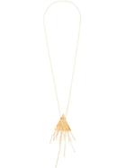 Jil Sander Triangular Pendant Necklace - Gold