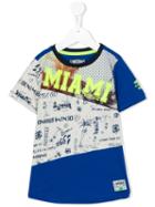 Vingino - 'miami' Print T-shirt - Kids - Cotton/polyester/viscose - 10 Yrs, Blue