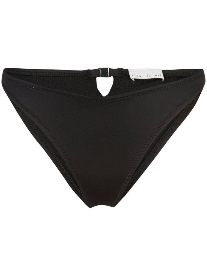 Fleur Du Mal Tanga Bikini Bottom - Black