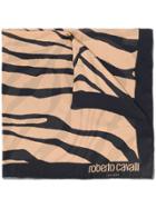 Roberto Cavalli Tiger Print Scarf - Nude & Neutrals
