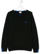 Armani Junior - Logo Pullover - Kids - Cotton/wool - 14 Yrs, Blue