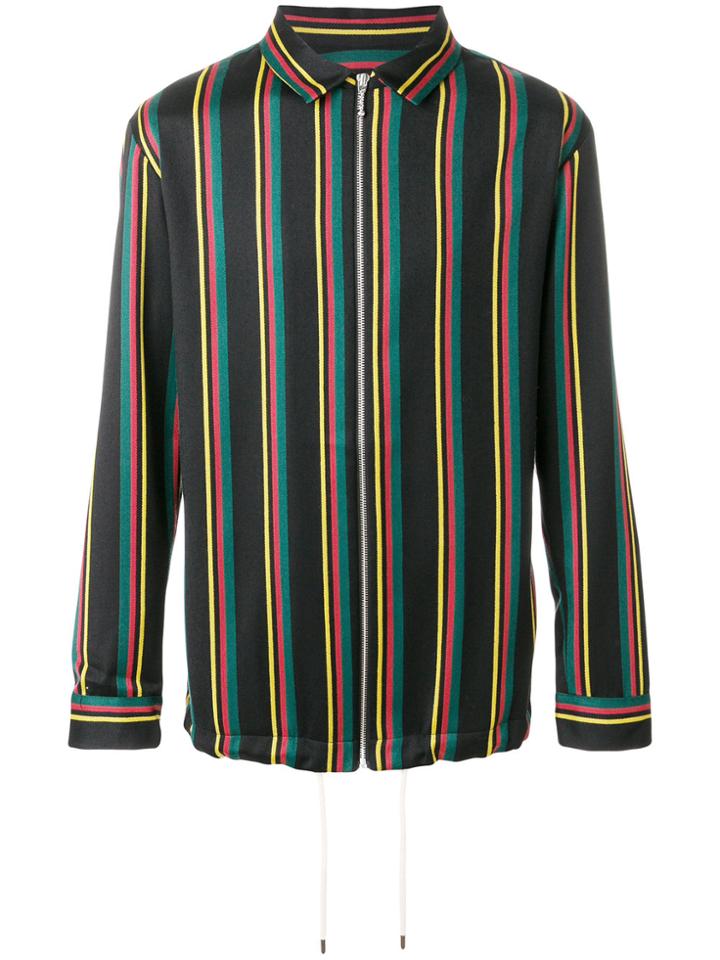 Palm Angels Zipped Stripe Jacket - Black