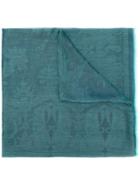Etro Paisley Jacquard Scarf, Women's, Blue, Silk/cashmere