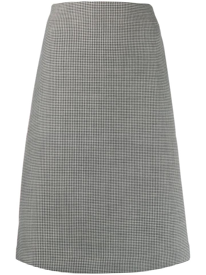 Pierantoniogaspari Houndstooth Panel Skirt - Black