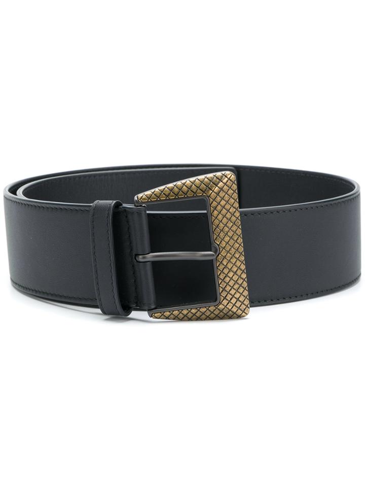 Bottega Veneta Intrecciato Buckle Belt - Black