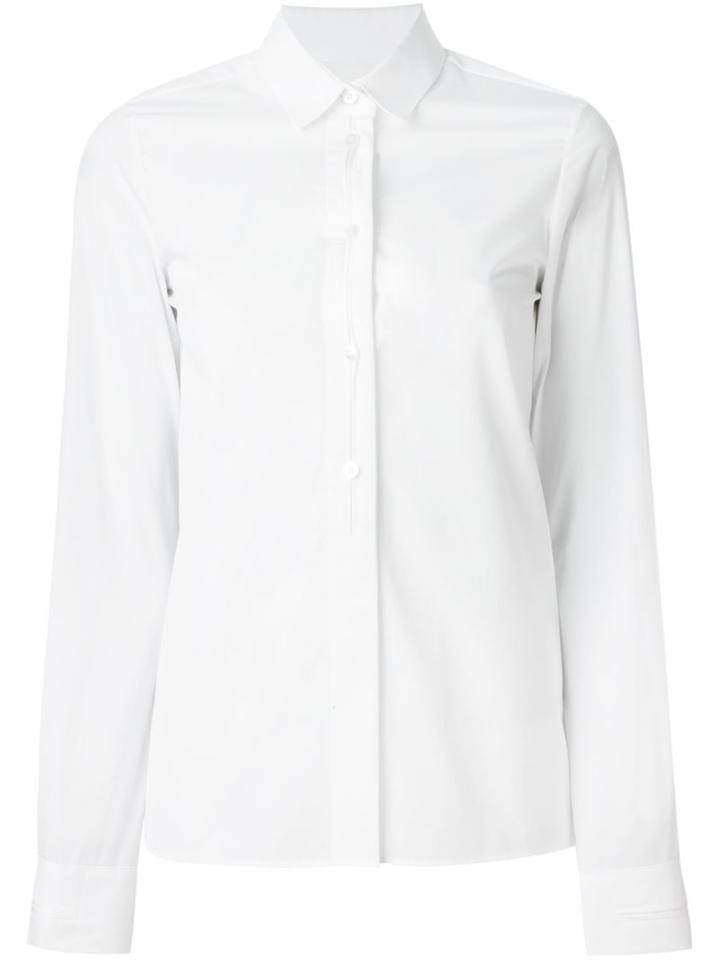 Maison Margiela Placket Detail Shirt, Women's, Size: 40, White, Cotton