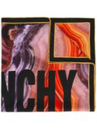 Givenchy Logo Flame Mineral Print Scarf - Multicolour