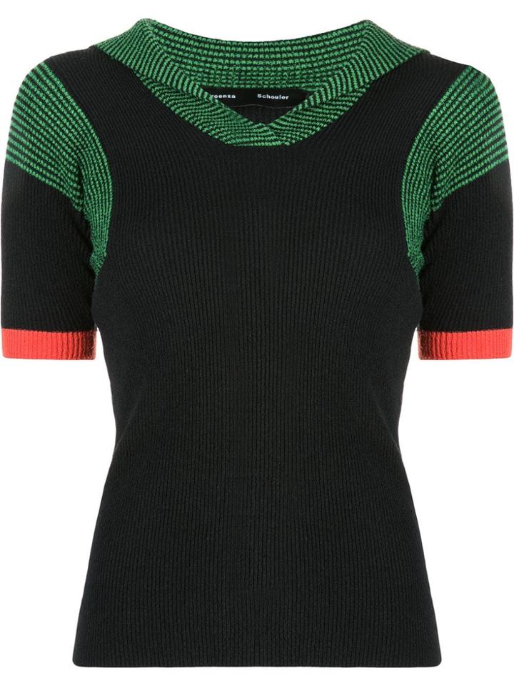 Proenza Schouler Terry Boucle Knit Top - Black