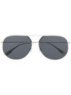 Dior Eyewear Black Aviator Sunglasses - White