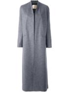 Erika Cavallini Single Breasted Coat, Women's, Size: 42, Grey, Cotton/polyamide/viscose/virgin Wool