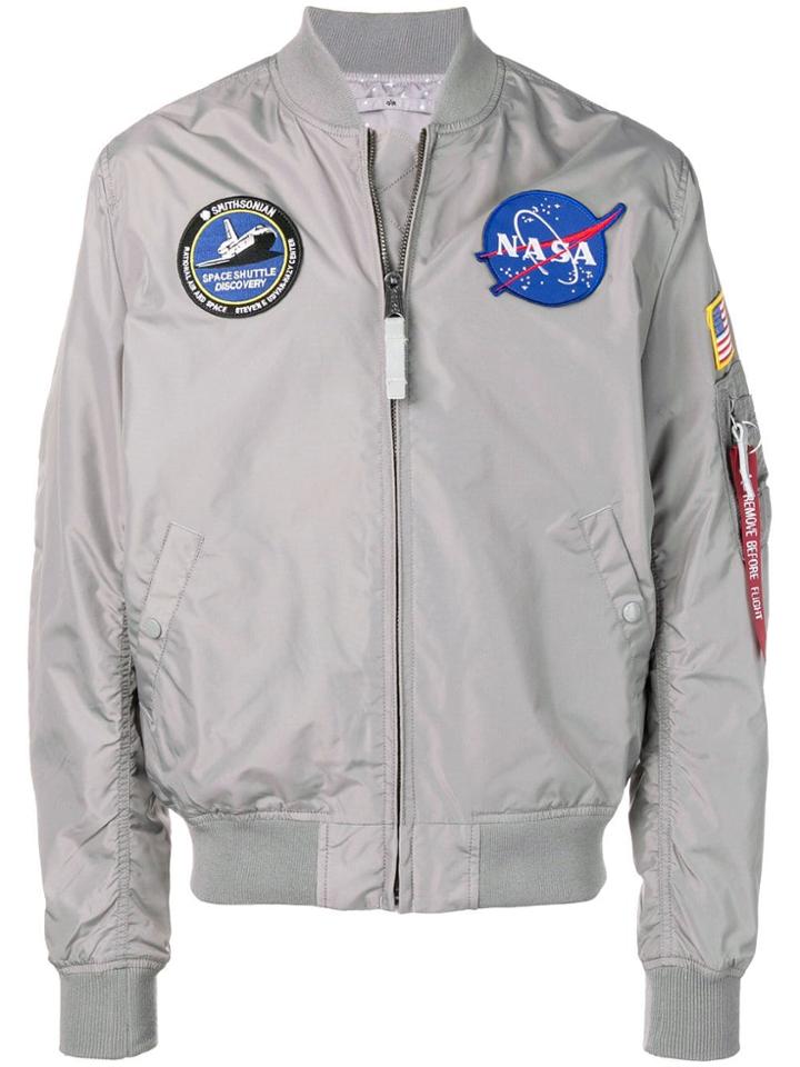 Alpha Industries Nasa Patch Bomber Jacket - Grey