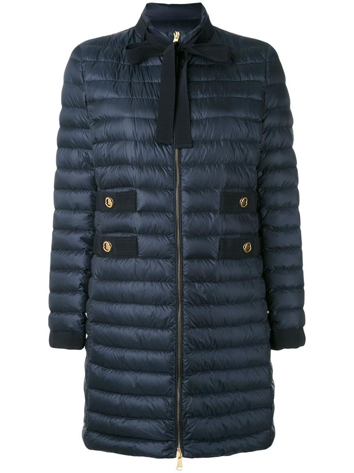 Moncler - Quilted Shell Coat - Women - Feather Down/polyamide - 40, Blue, Feather Down/polyamide