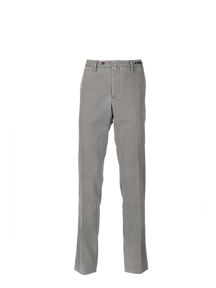 Pt01 'northern Lights' Tapered Trousers, Men's, Size: 54, Grey, Cotton/spandex/elastane