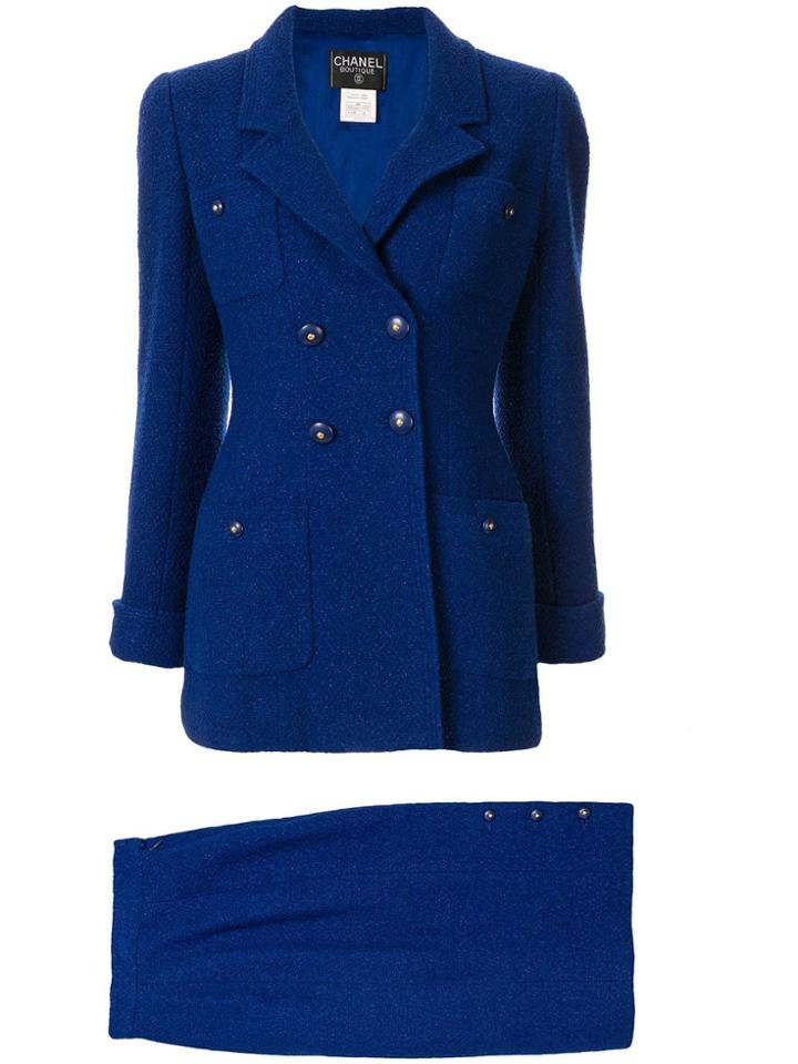 Chanel Pre-owned 1995 Setup Skirt Suit - Blue