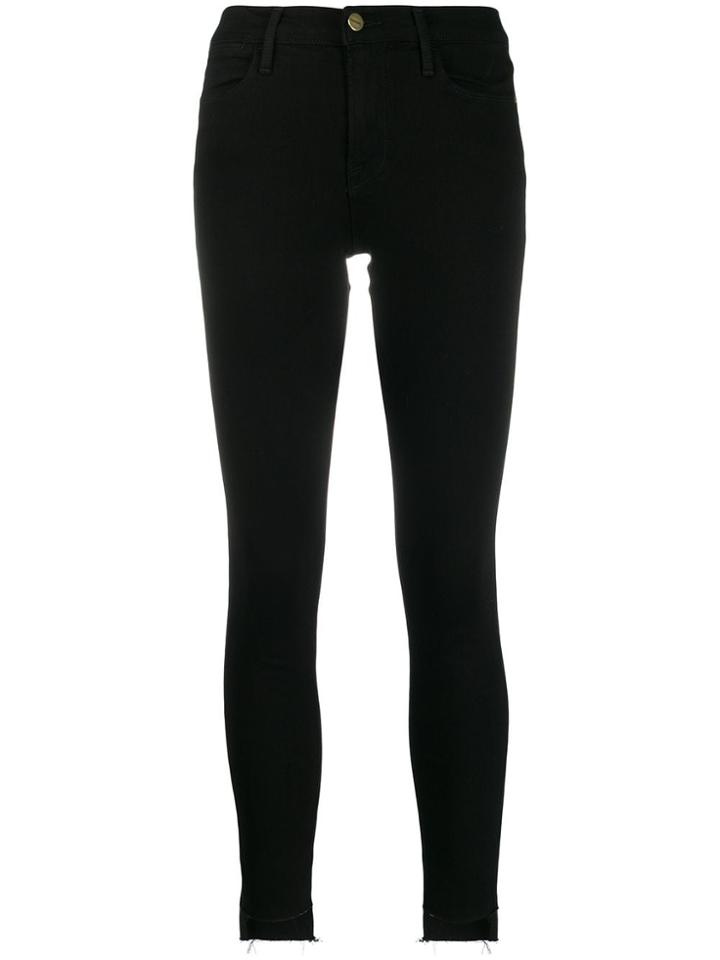 Frame High Waist Skinny Jeans - Black