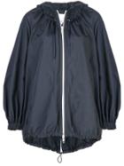 Tibi Oversized Hooded Jacket - Blue